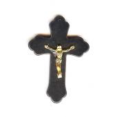 Hematite Gloden Jesus Cross Pendant 33x48mm